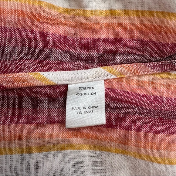 For Cynthia Striped Linen Sleeveless Top - Picture 7 of 9
